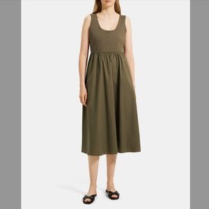 Cotton Poplin Midi Dress